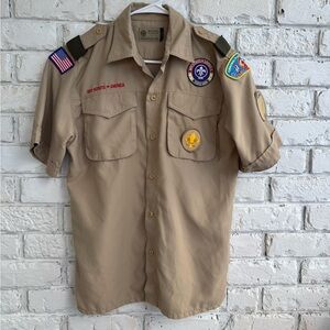 Boy Scouts of America Tan Button Down Shirt